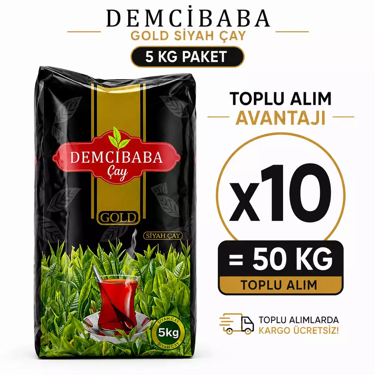 Demcibaba Gold Siyah Çay 5 KgX10