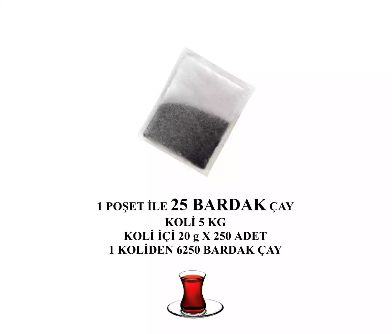 Demcibaba Mahir Demlik Süzen Poşet Siyah Çay 5 Kg -20 Gr
